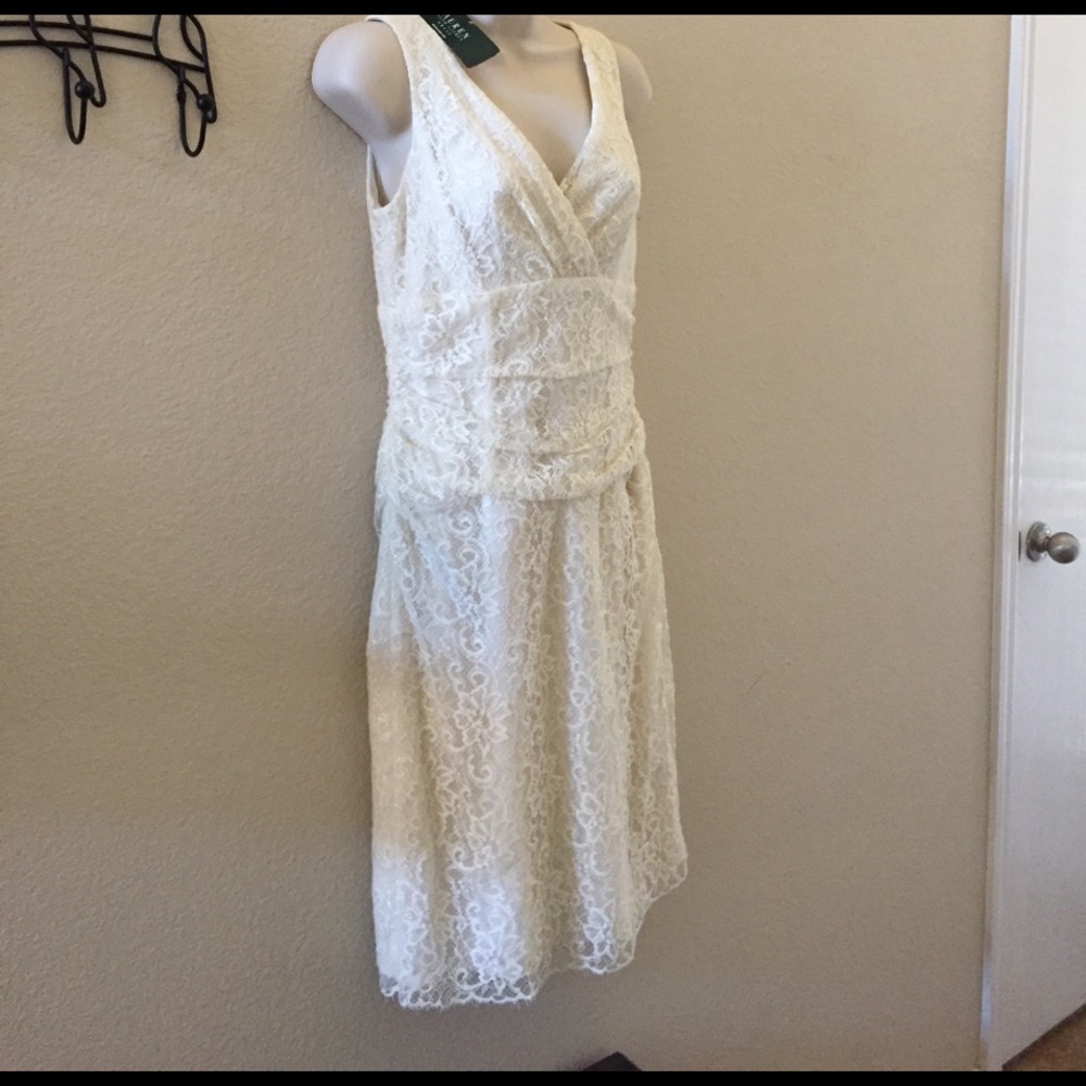 Ralph Lauren cream formal dress
