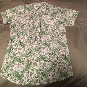 Women's western button down, short sleeve tops