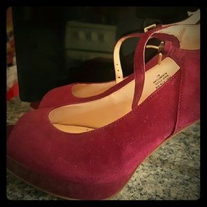 9West Ruby Suede/Patent Heels