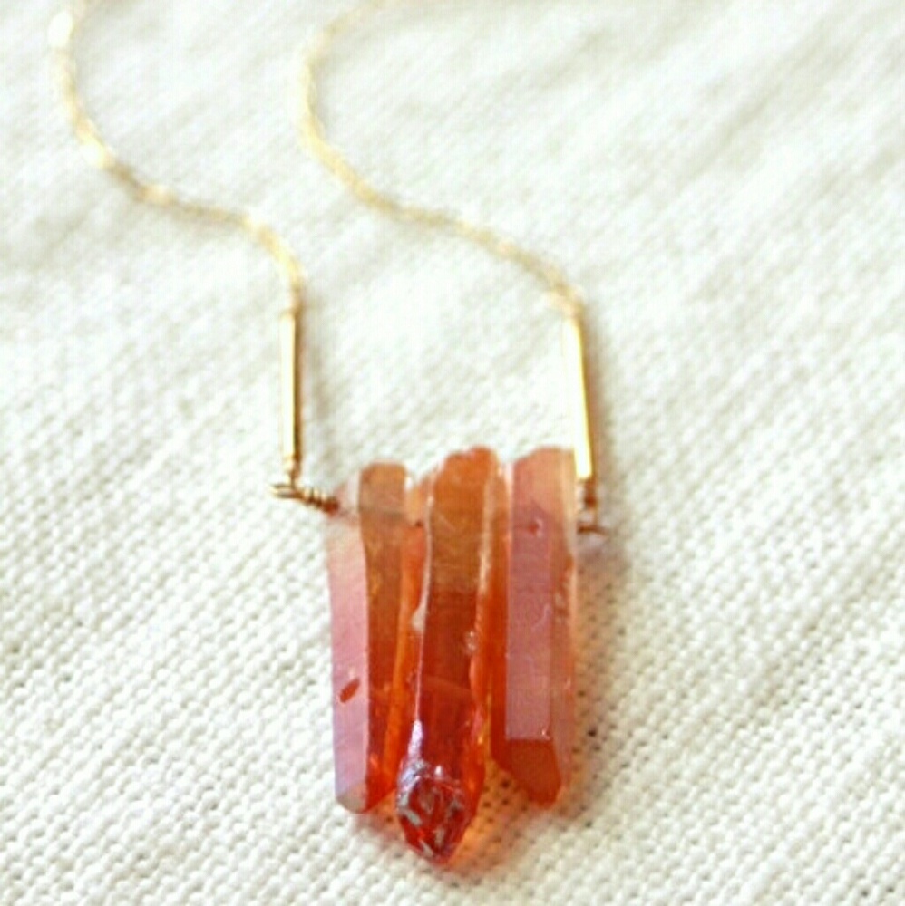 "Stunning Spectacle"- Titanium Quartz Necklace