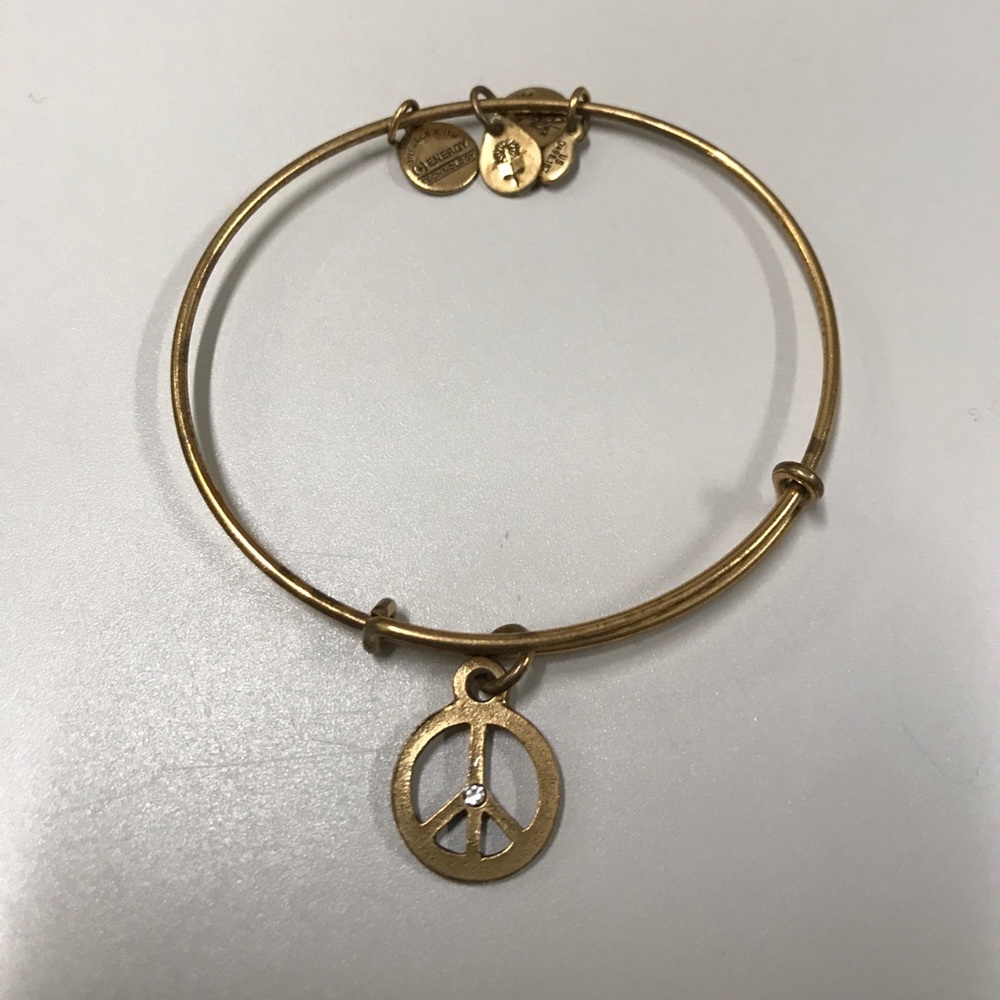 Alex and Ani peace sign bracelet
