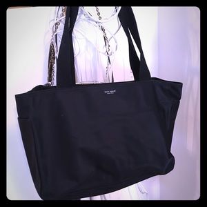 Kate Spade black nylon tote bag