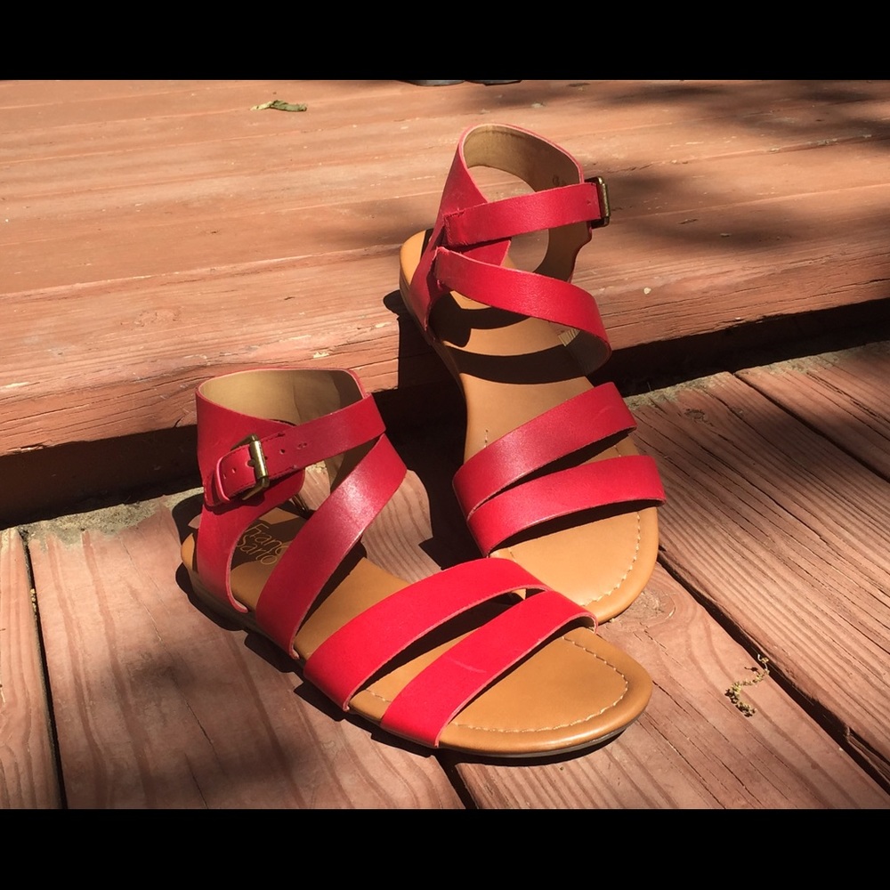 Franco Sarto red sandals