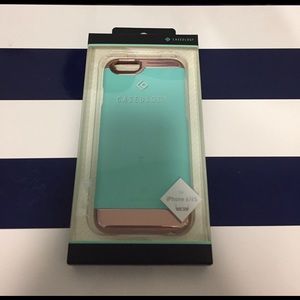 iPhone 6/6s turquoise and rose gold phone case