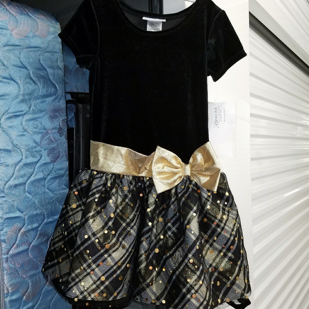Gold and black dress