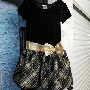 Gold and black dress