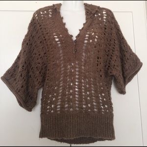 FREE PEOPLE Open Weave Knit Hoodie NWOT!