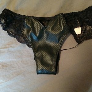 Victoria's Secret leather peek a boo panty