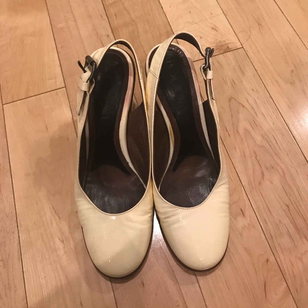 Marni cream patent shoes