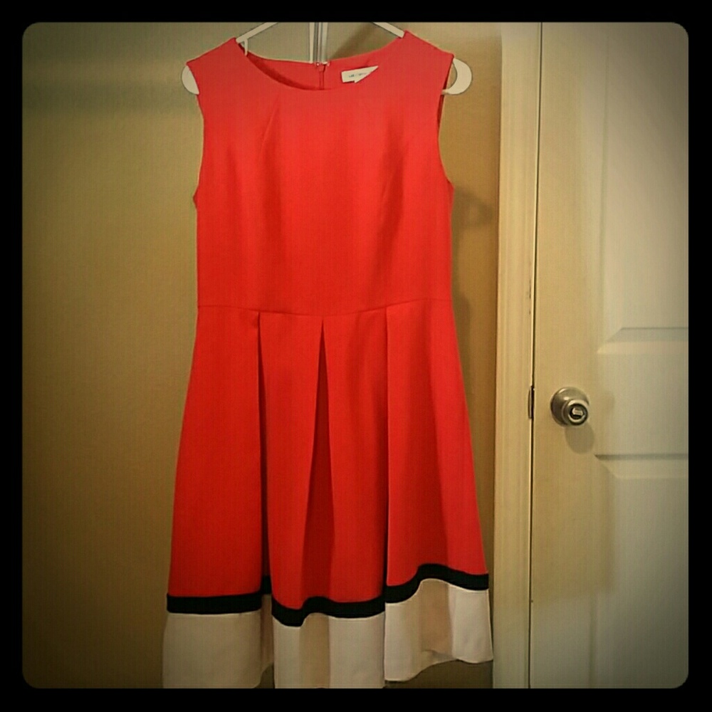 Black,white and orange dress