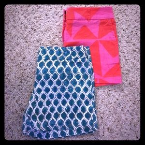 2 pairs Ann Taylor loft riviera shorts