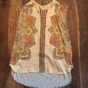 ANTHROPOLOGIE Hi-Lo Blouse, Tiny Brand, size Small
