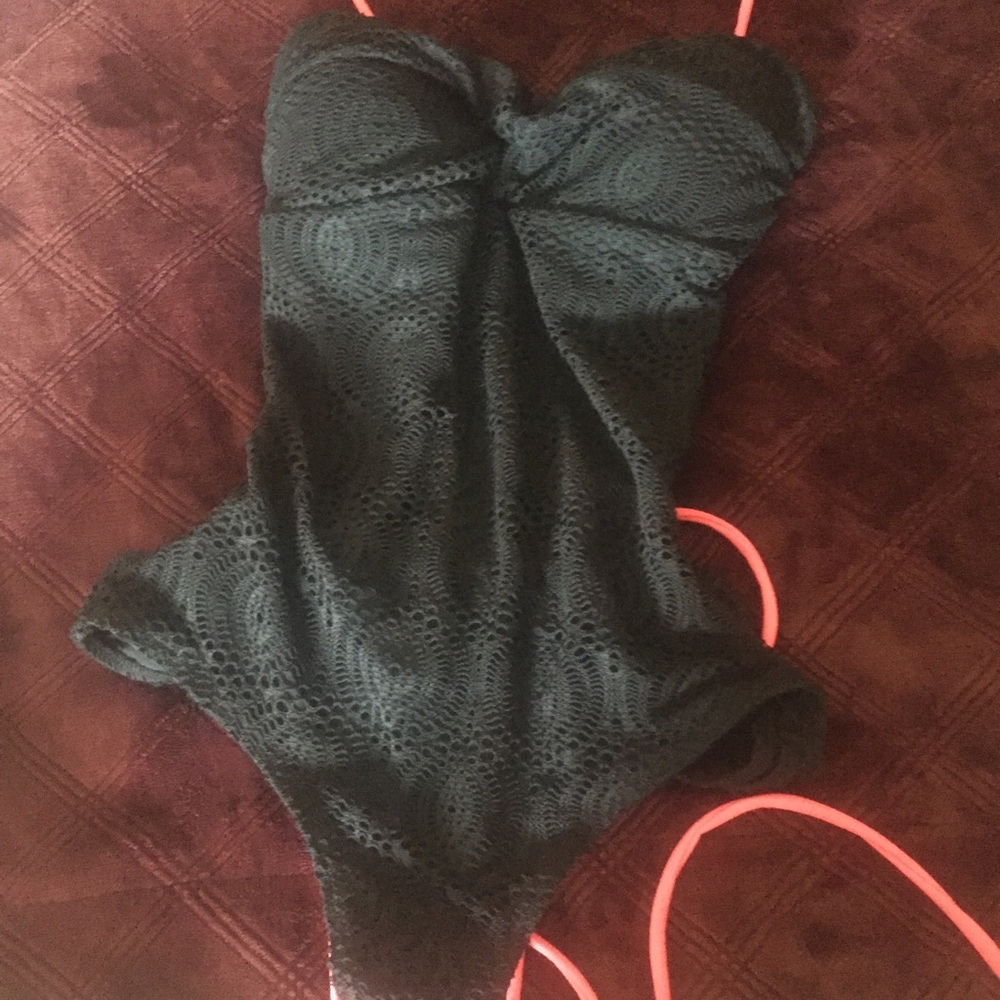 Black one piece bathing suit