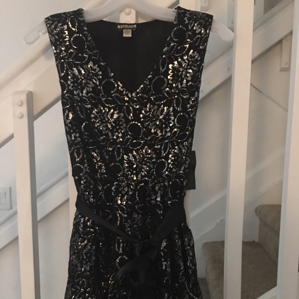Black and Silver beautiful dress top