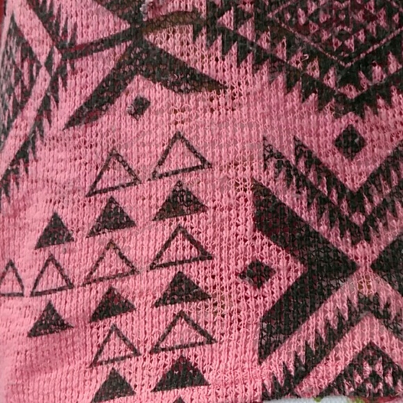 Coral Aztec Crop Top - Picture 2 of 2