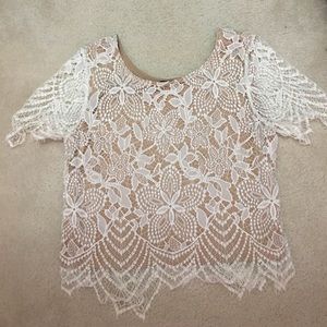 Express- White Lace Top