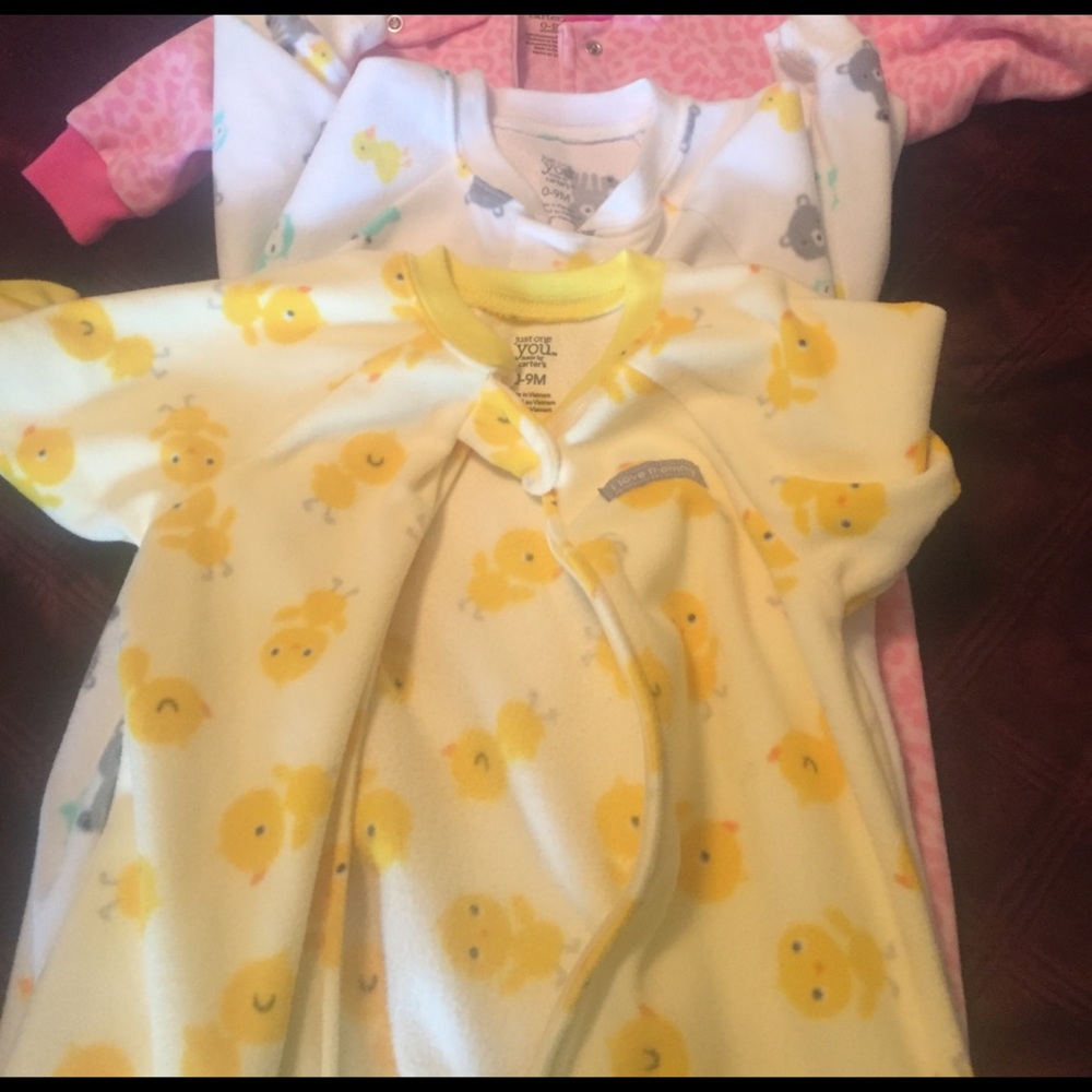 3 sleep bags + 4 warm and cozy onesies