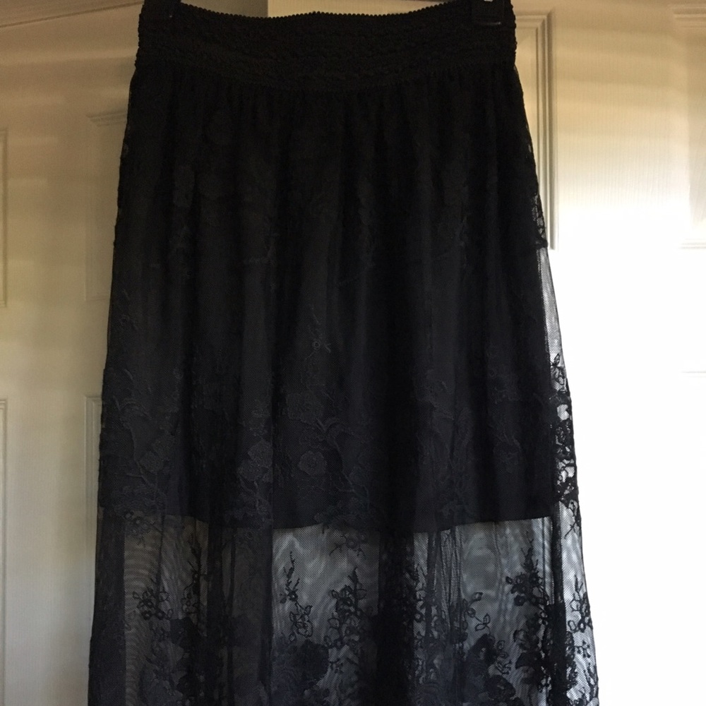 Black Lace Skirt