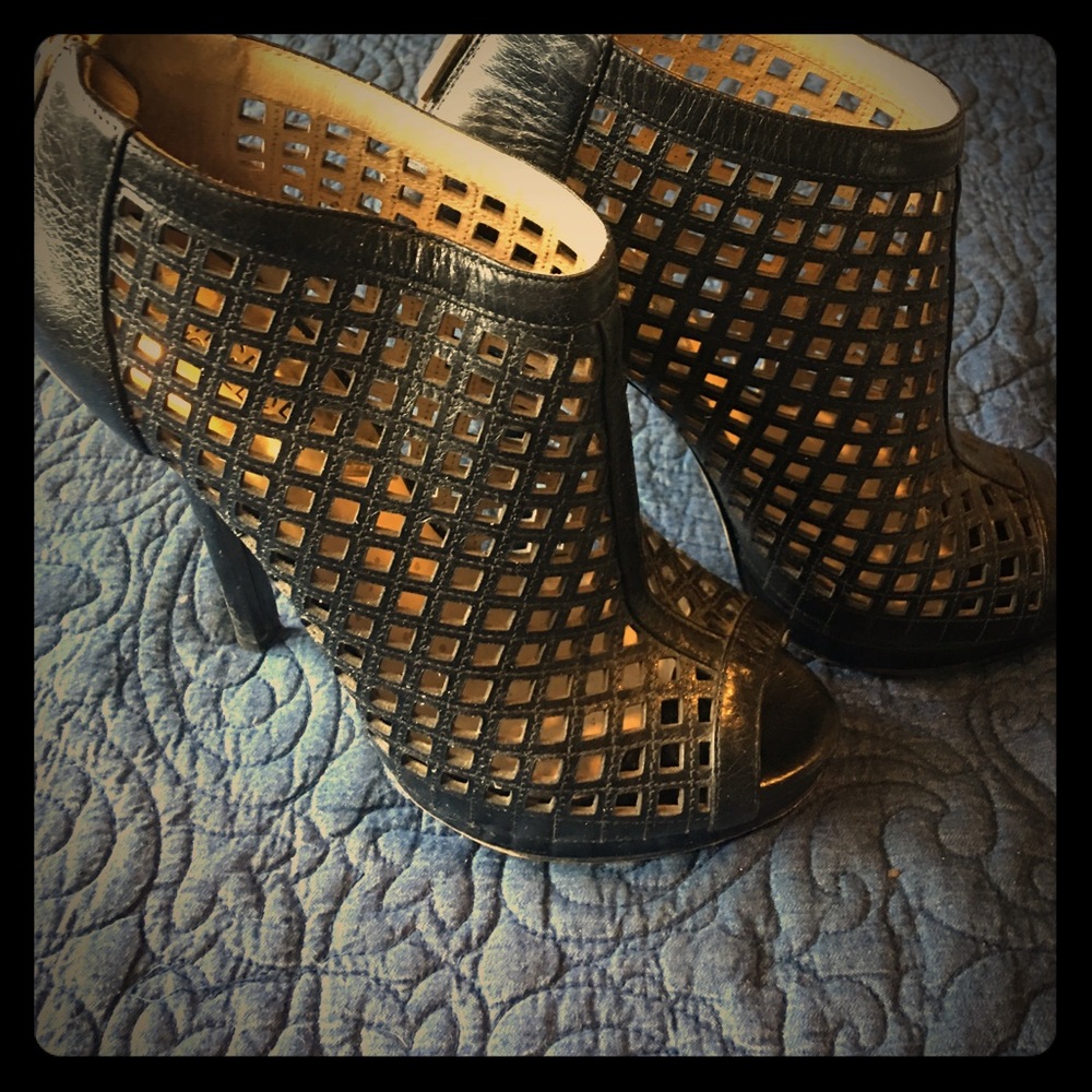 Michael Kors caged platform heeled bootie