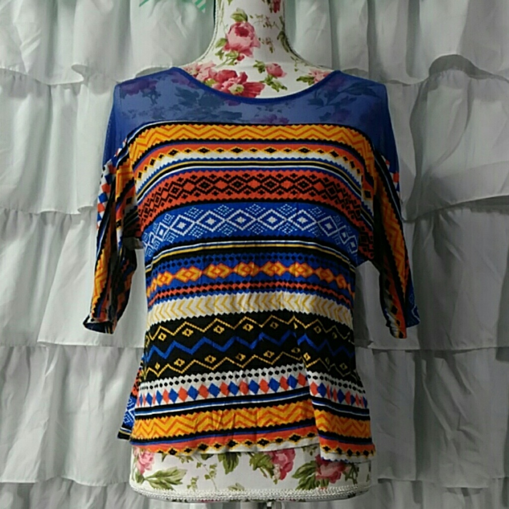 Cobalt Aztec Top