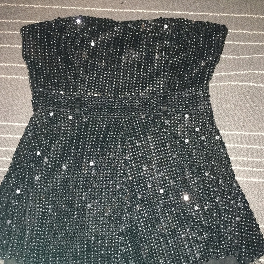 Black sequin top