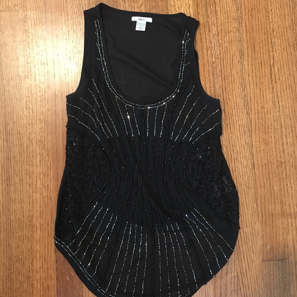 Black beaded tank
