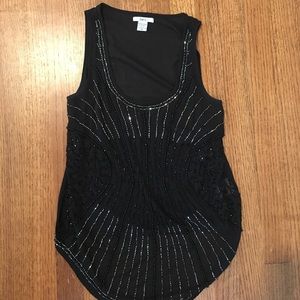 Black beaded tank