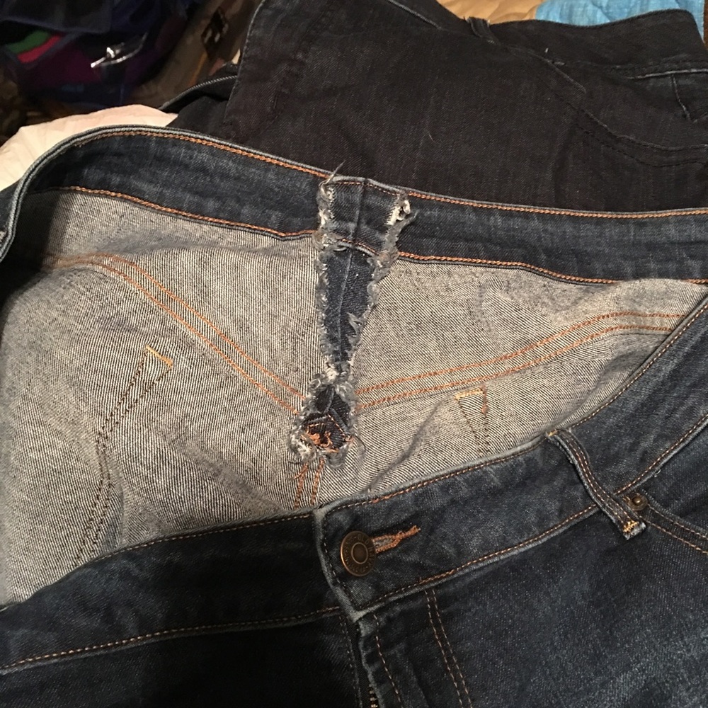 ON Plus Sz 22 Skinny/Straight Jeans *ALTERED* - Picture 2 of 4