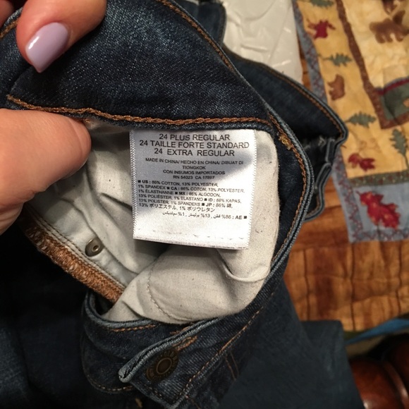 ON Plus Sz 22 Skinny/Straight Jeans *ALTERED* - Picture 3 of 4