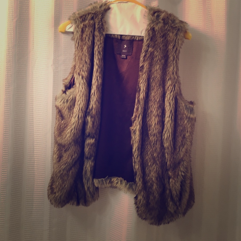 Fur vest size medium