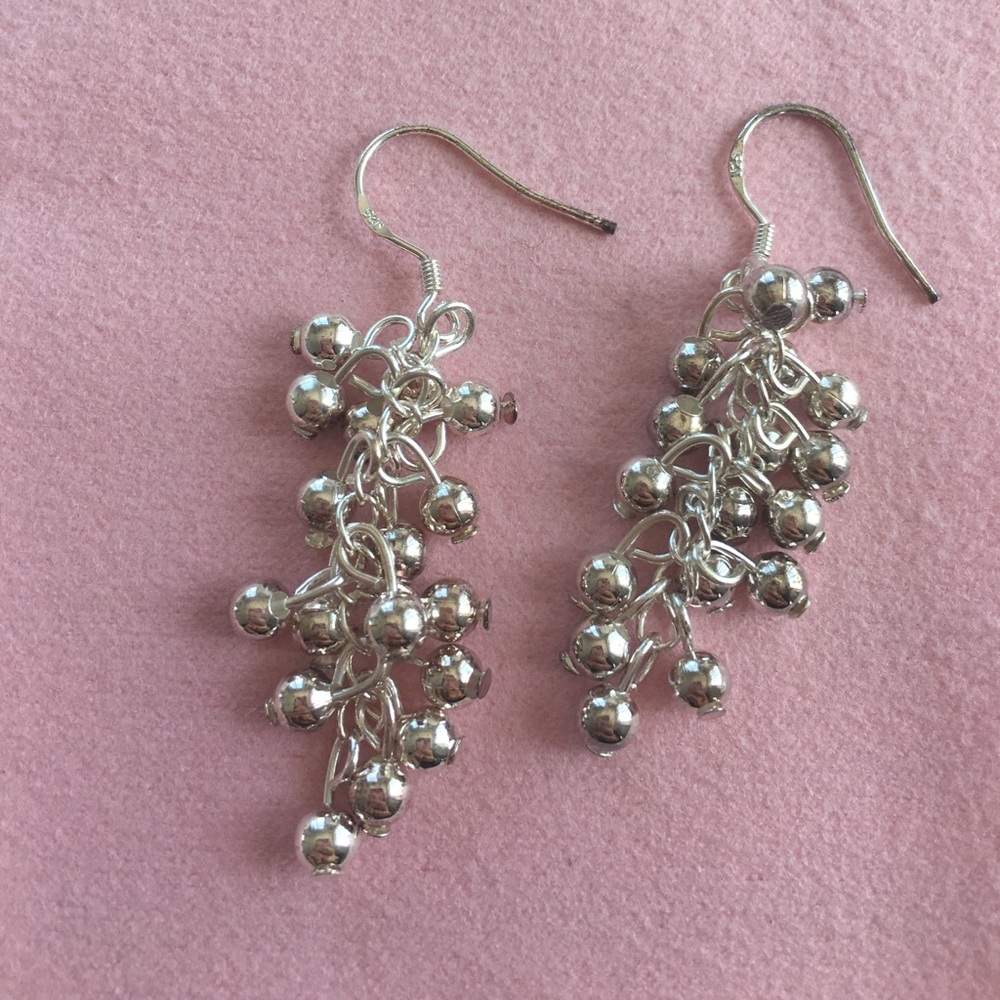 Silver dangle earrings