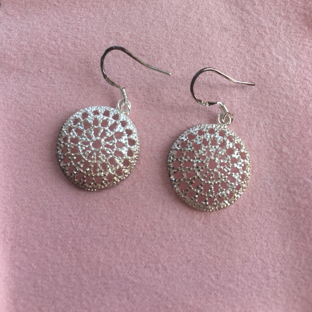 Silver dangle earrings
