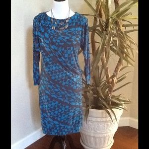 DONNA MORGAN GEOMETRIC PRINT DRESS