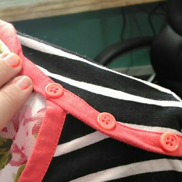 Lee Striped Neon Peach Shirt - Picture 2 of 3