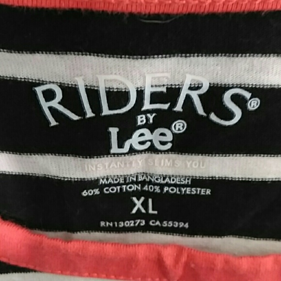 Lee Striped Neon Peach Shirt - Picture 3 of 3