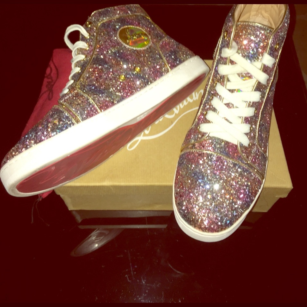 Louboutin Glitter Sneakers