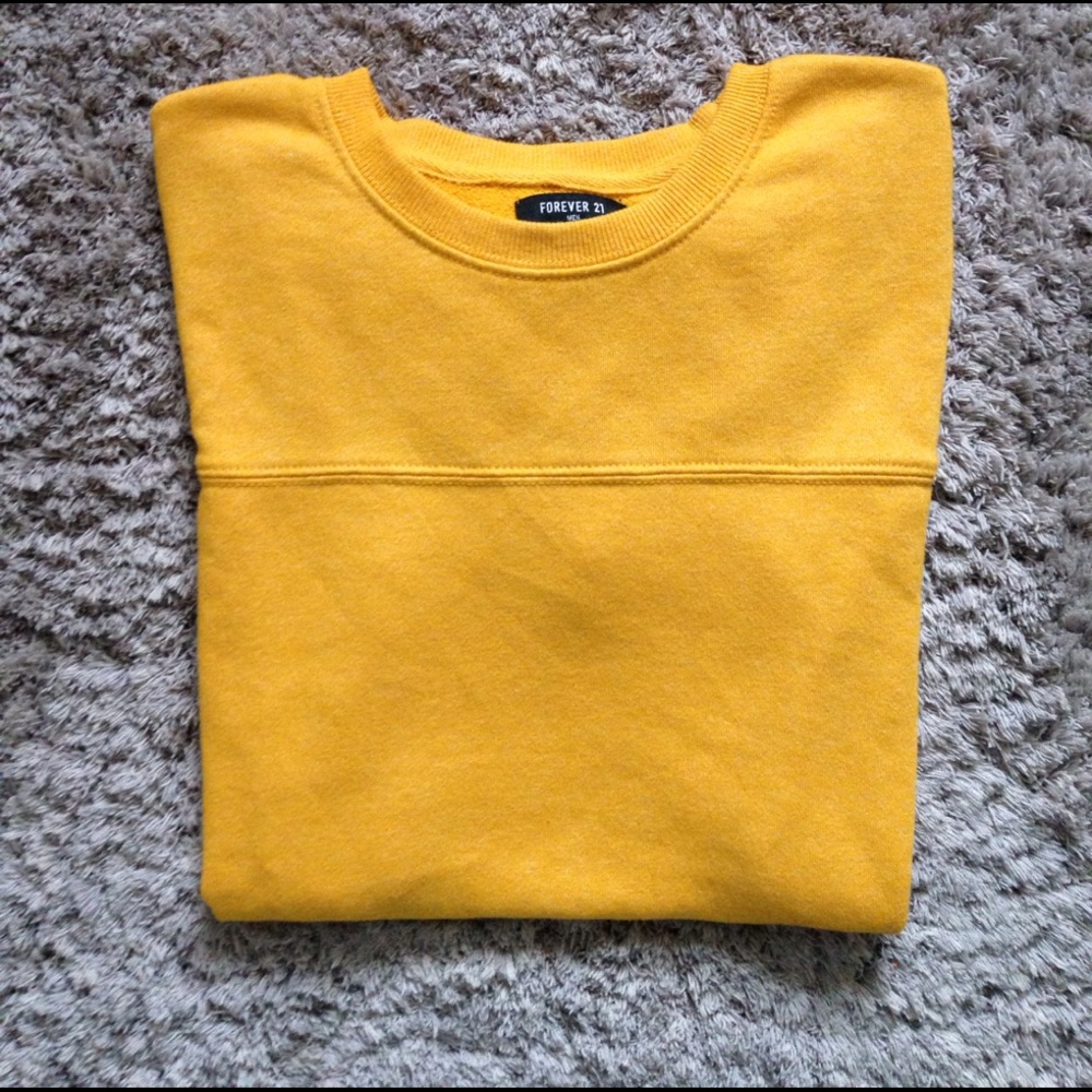 Forever 21 Men's Yellow Sweatshirt Tee