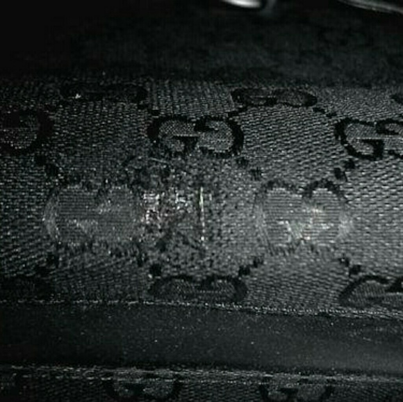 GUCCI-Authen Black Canvas/leather. FAB! - Picture 5 of 7