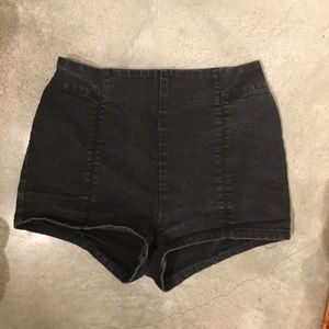 Black high waisted shorts