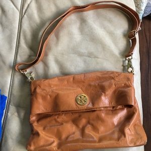 SOLD Authentic Tori Burch fold over cross body bag