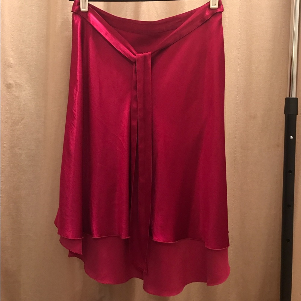 Club Monaco silk pink skirt