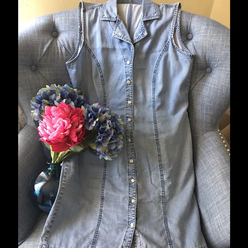 Jean mini dress, size med