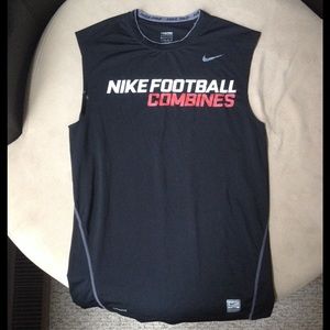 Nike Pro XL Football Combines Black Tank