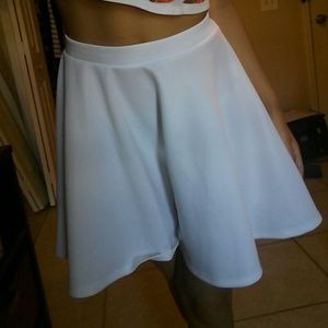 White skater skirt