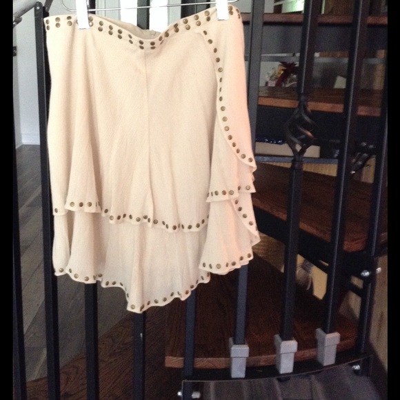 Dresses & Skirts - Creme and gold studded layered skirt