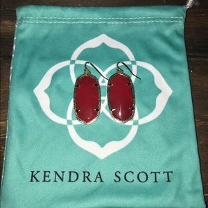 Kendra Scott - Dani gold earrings in bright red
