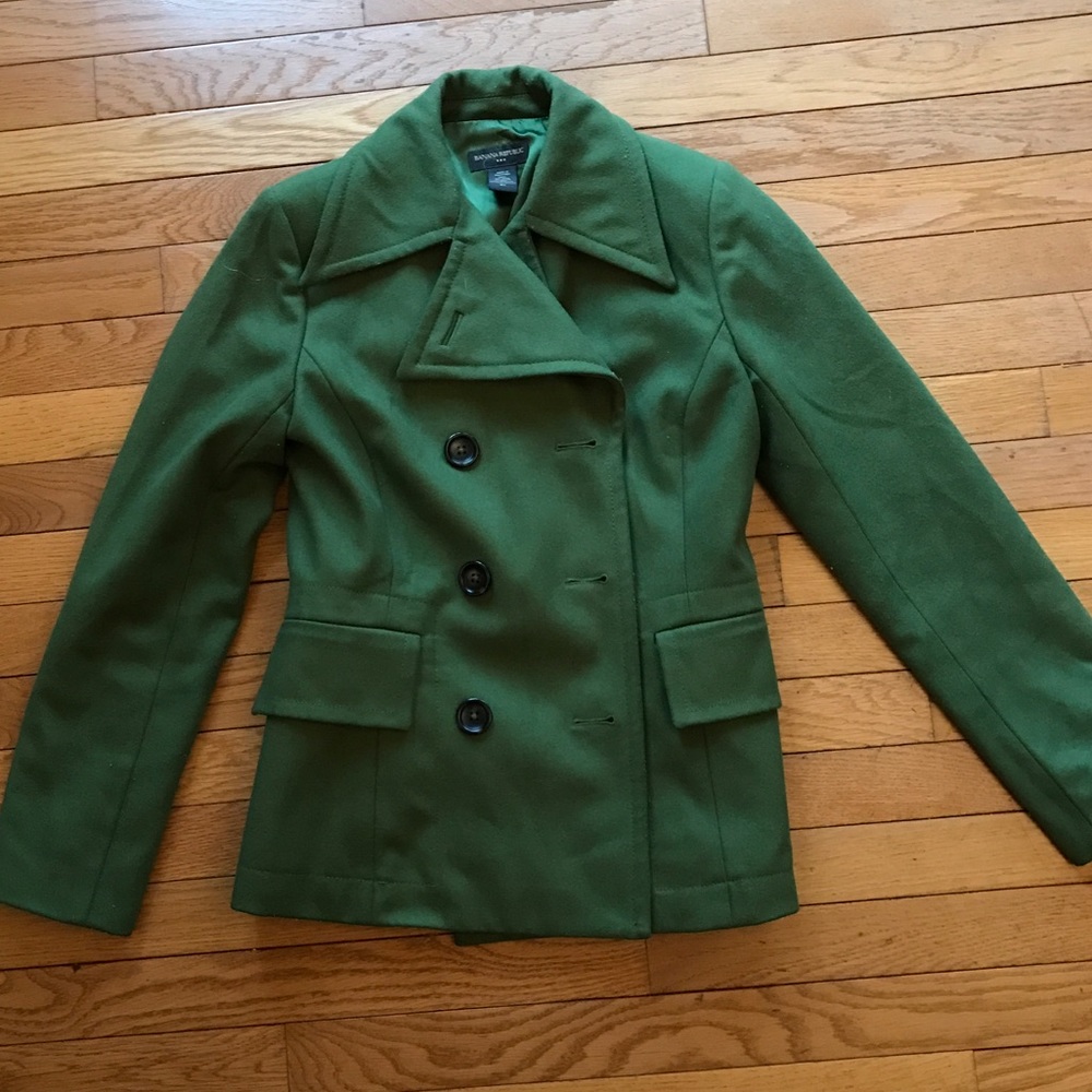 Banana republic women's green peacoat