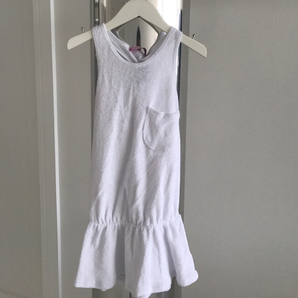 Play six white terry coverup/ dress