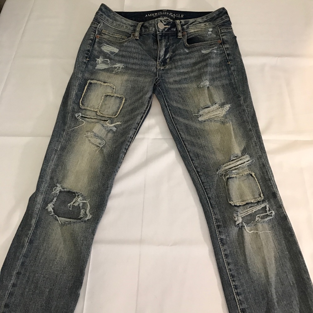 American Eagle destroyed style jeans