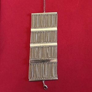 ABS Chain Cuff Bracelet + 2 other silver bracelets